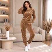 Trening Soft Maro Deschis din Catifea