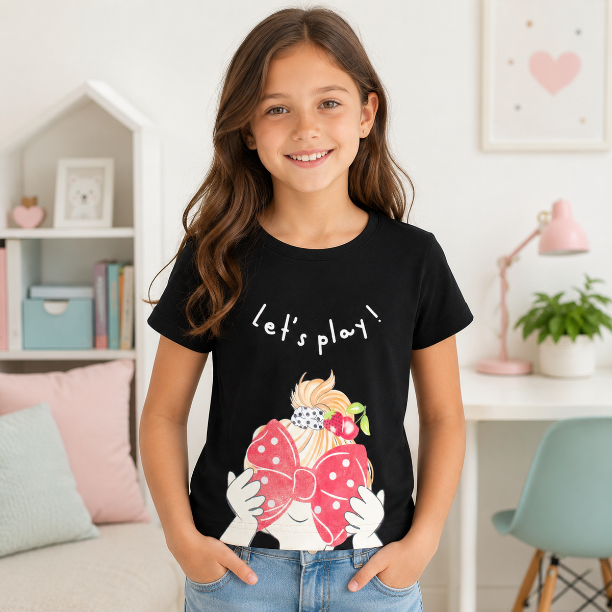 Tricou Play Fete Negru