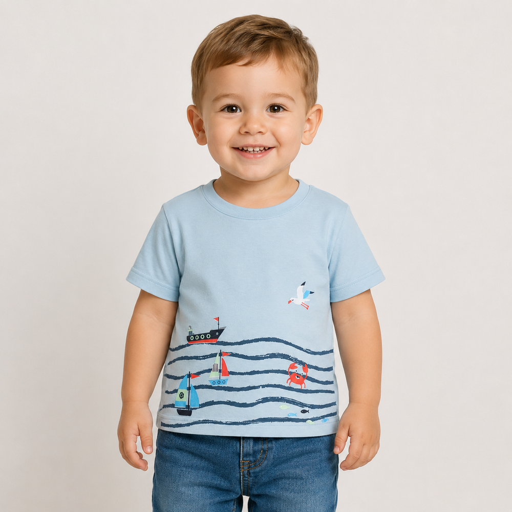 Tricou Baieti Ocean Bleu