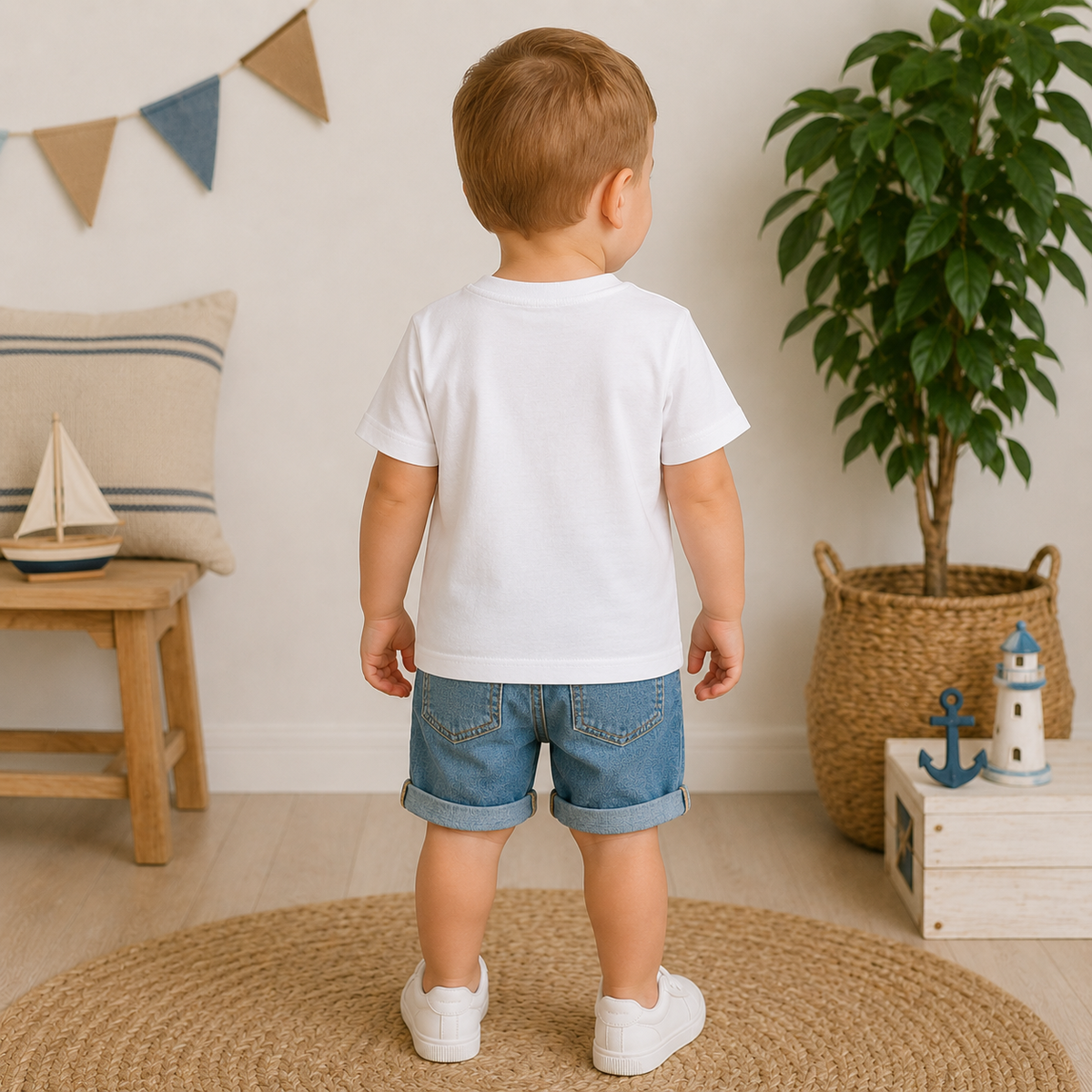 Tricou Baieti Ocean Alb - imagine 3