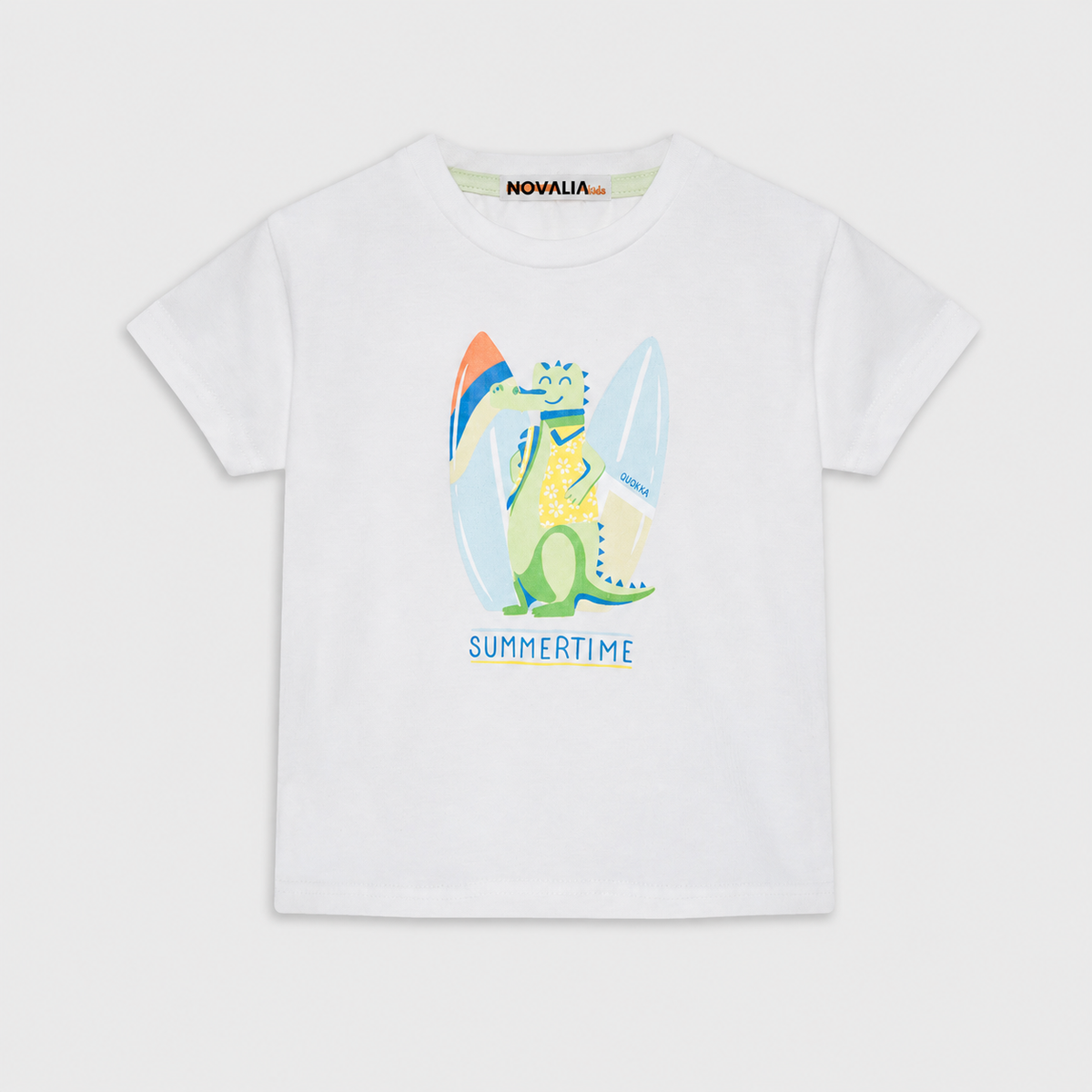 Tricou Baieti Croco Summer  Alb - imagine 3