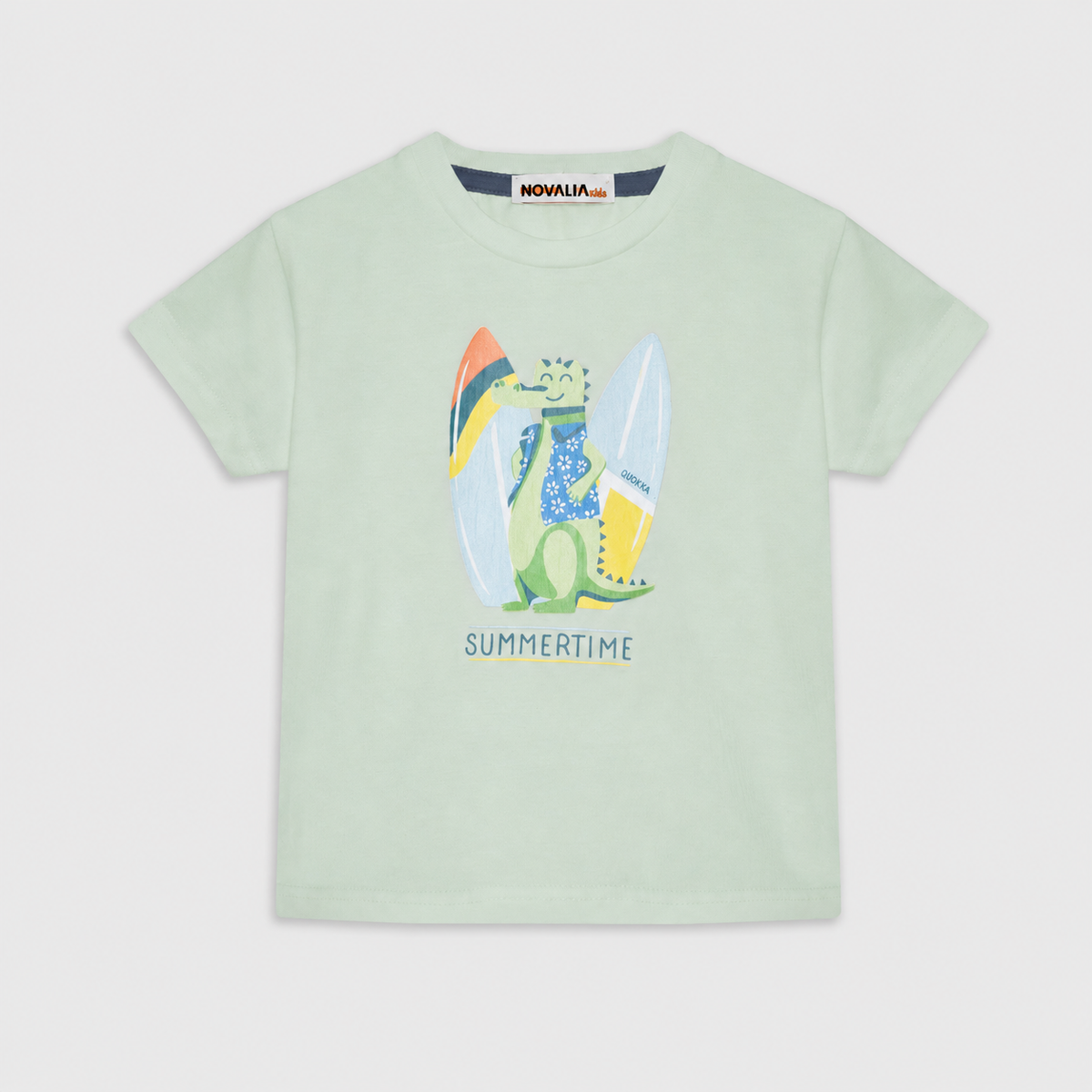 Tricou Baieti Croco Summer  Menta - imagine 3