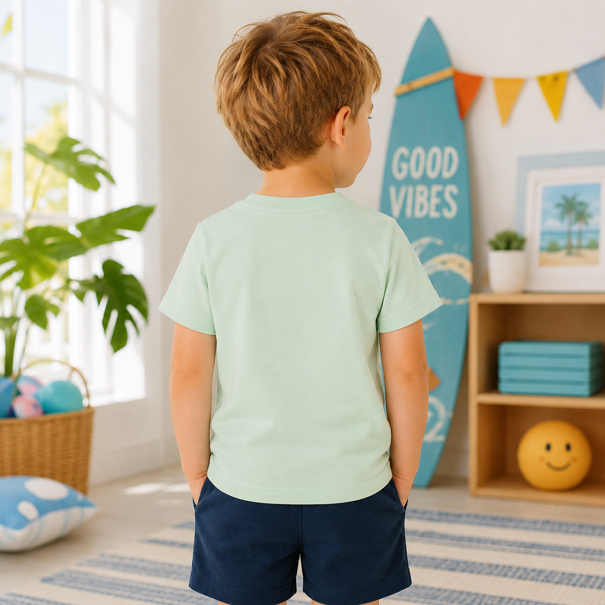 Tricou Baieti Croco Summer  Menta