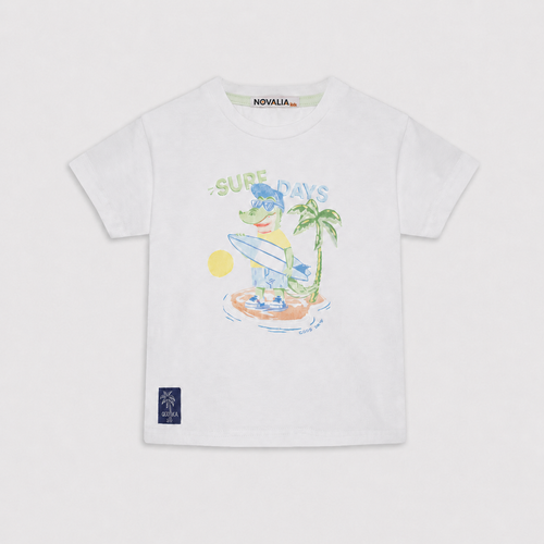Tricou Baieti Surf Alb - imagine 3