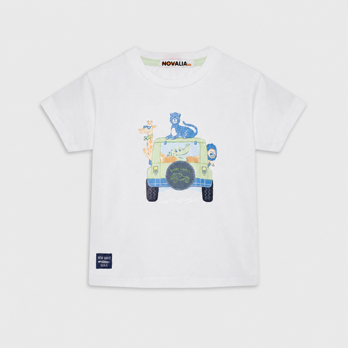 Tricou Baieti Safari Alb - imagine 3