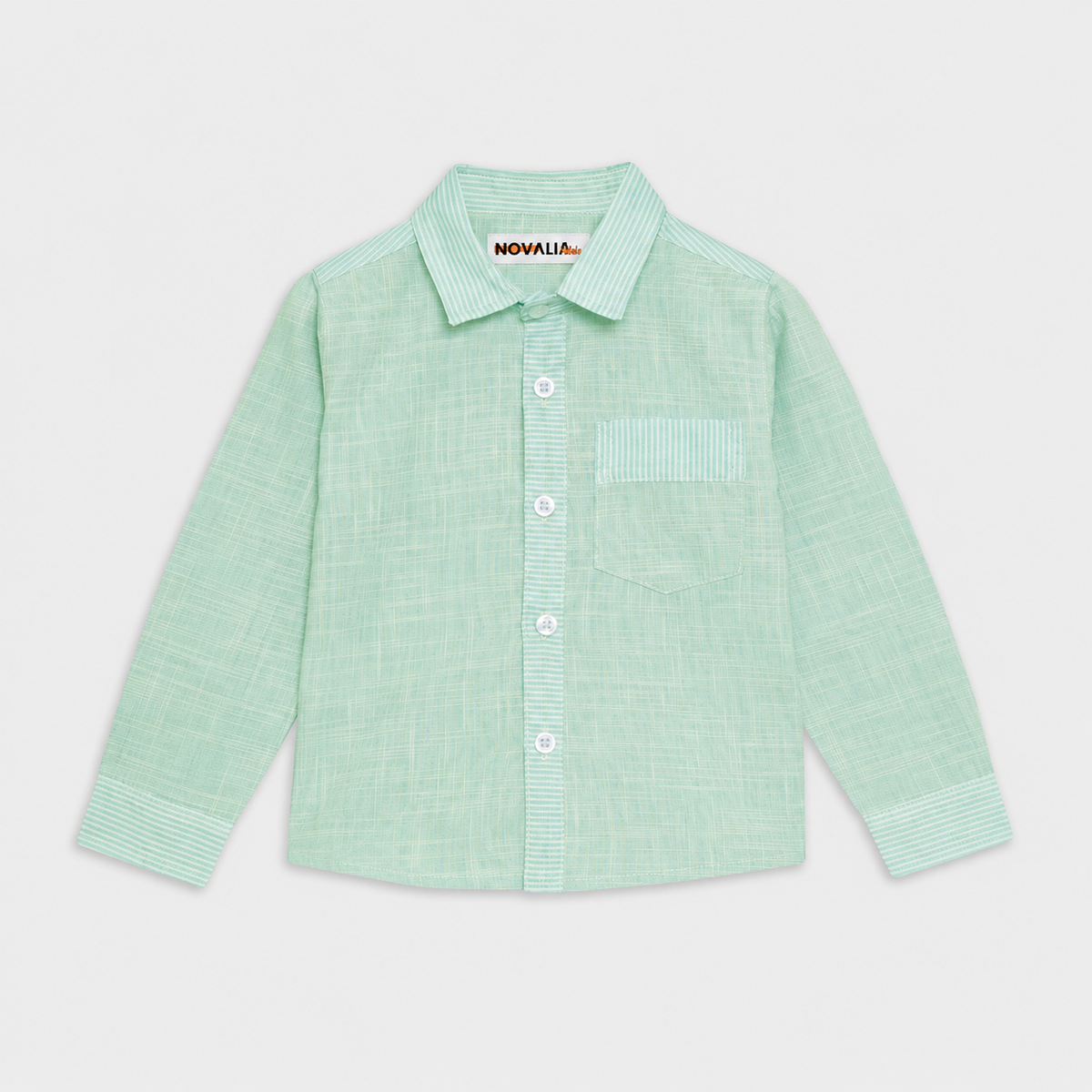 Camasa Baieti Simple Verde - imagine 3