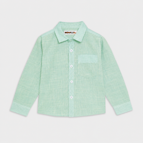 Camasa Baieti Simple Verde - imagine 3