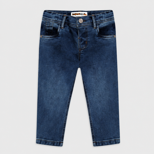 Blugi Baieti Crash Dark Denim - imagine 3