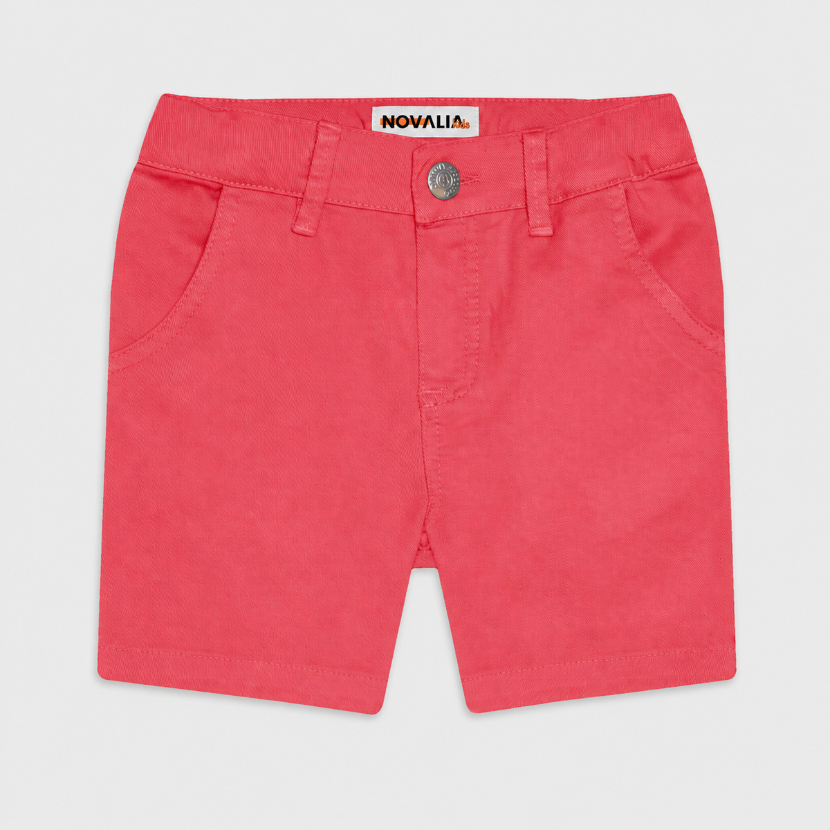 Pantaloni Scurti Baieti Cotton Rosu - imagine 3