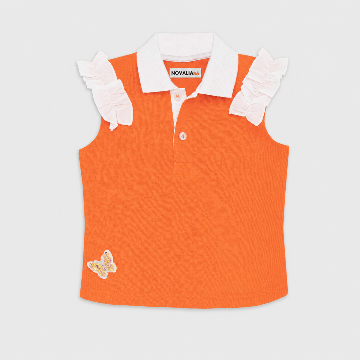 Tricou Polo Fete Orange - imagine 3