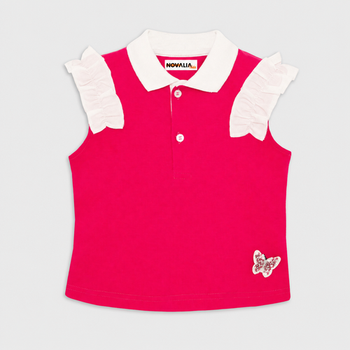 Tricou Polo Fete Fucsia - imagine 3