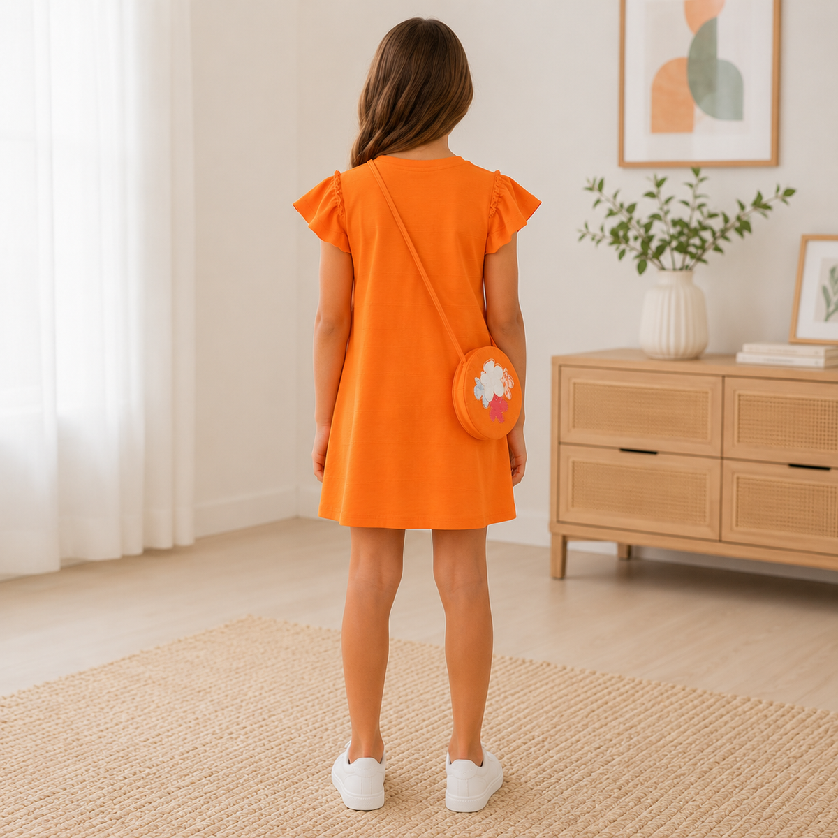 Rochie Flower Orange Fete
