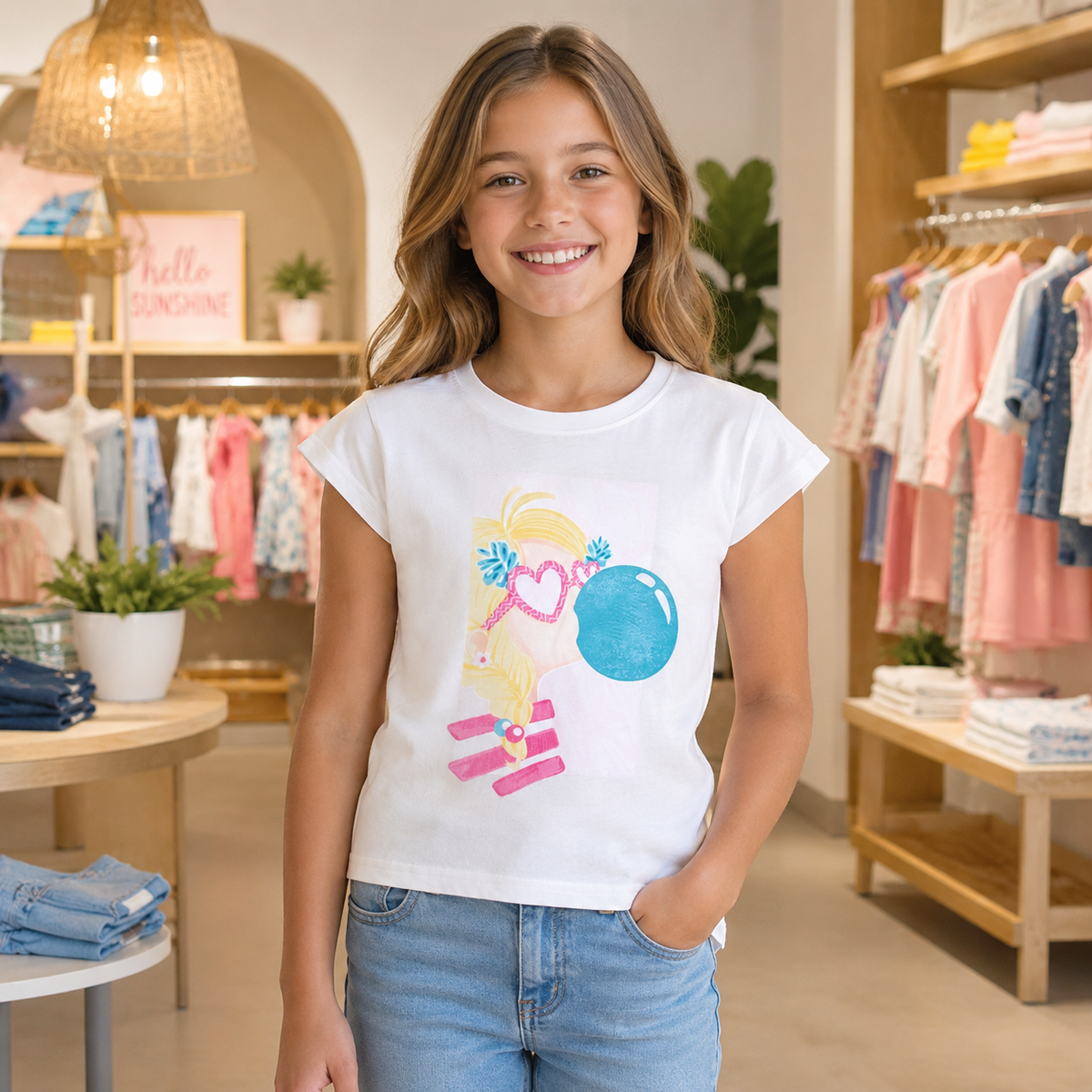 Tricou Gummy Fete Alb