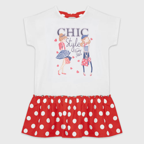 Rochie Chic Style Rosu Fete - imagine 3