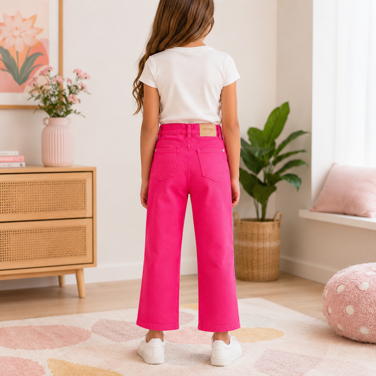 Pantaloni Fete Signs Fucsia