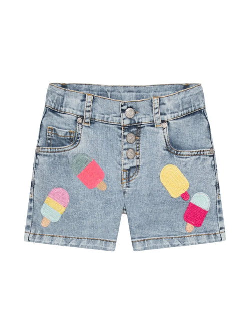 Blugi Scurti Fete IceCream Light Denim - imagine 3