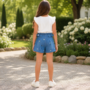 Blugi Scurti Fete Bloom Light Denim - imagine 2