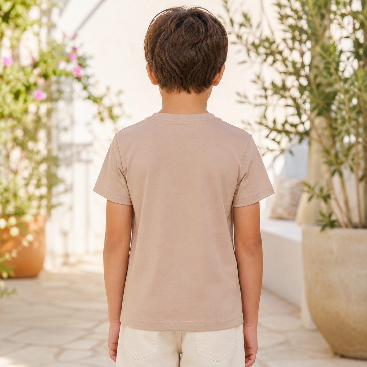 Tricou Baieti Adventure Bej