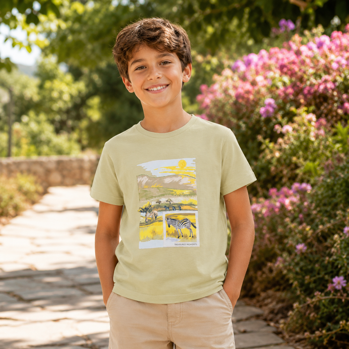 Tricou Baieti Adventure Capucino