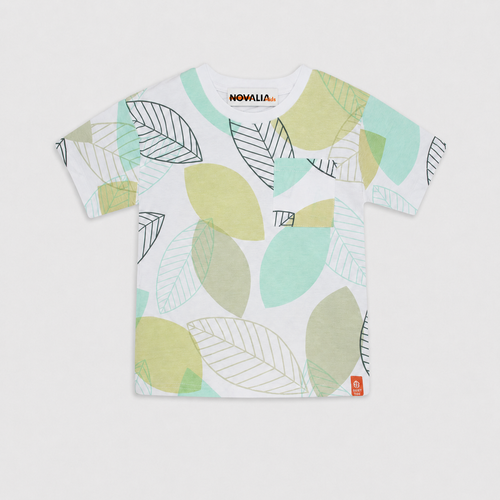 Tricou Baieti Leaf Bleu - imagine 3
