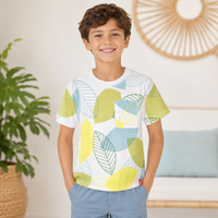 Tricou Baieti Leaf Galben