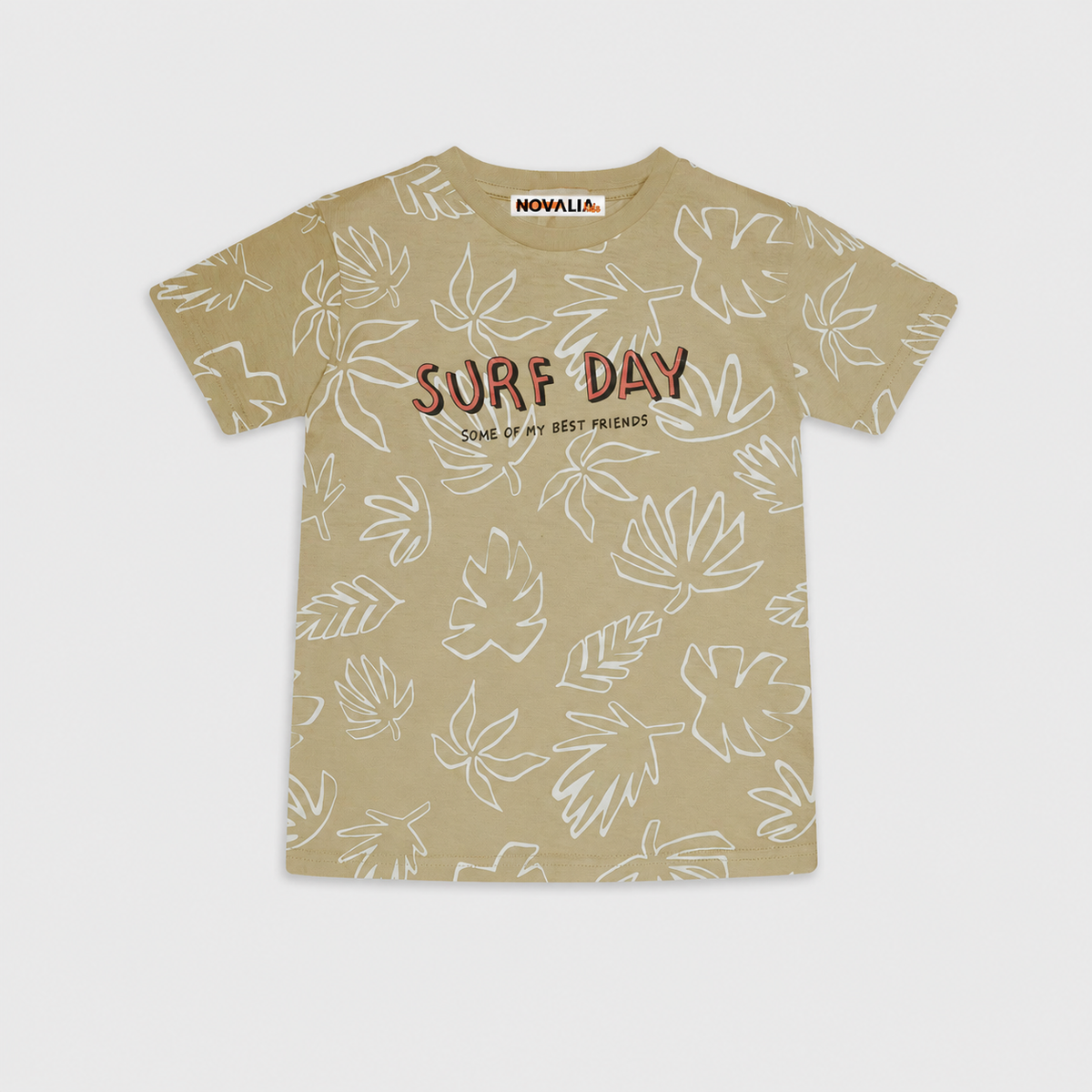 Tricou Surf Day Baieti Bej - imagine 3