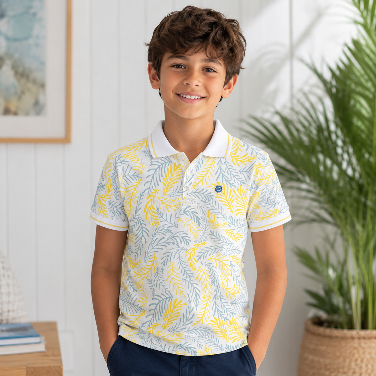 Tricou Polo Galben Baieti