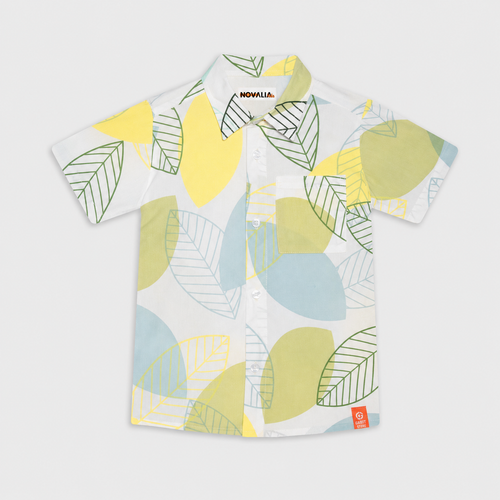 Camasa Baieti Leaf Galben - imagine 2