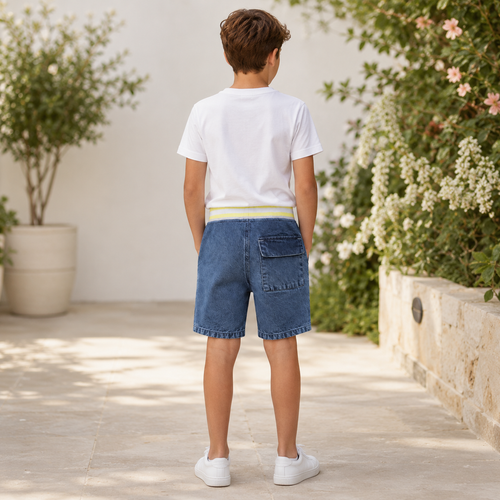 Blugi Scurti Baieti Explorer Dark Denim - imagine 2