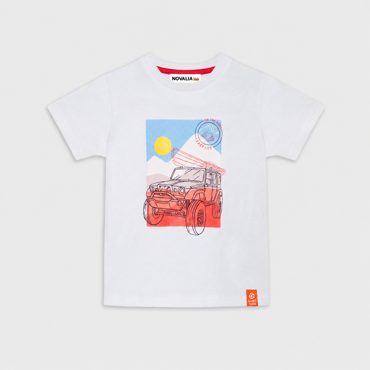Tricou Baieti Road Trip Alb - imagine 3