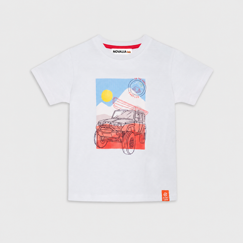 Tricou Baieti Road Trip Alb - imagine 3