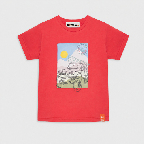 Tricou Baieti Road Trip Rosu - imagine 3