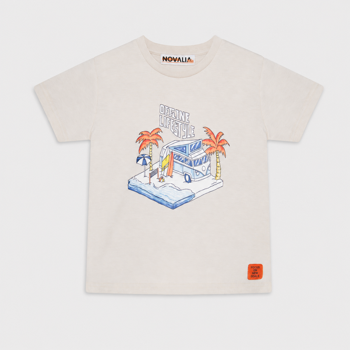 Tricou Baieti Beach Van Bej - imagine 3
