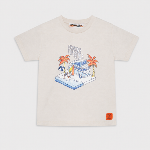 Tricou Baieti Beach Van Bej - imagine 3