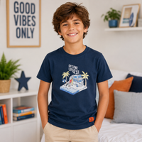 Tricou Baieti Beach Van Petrol