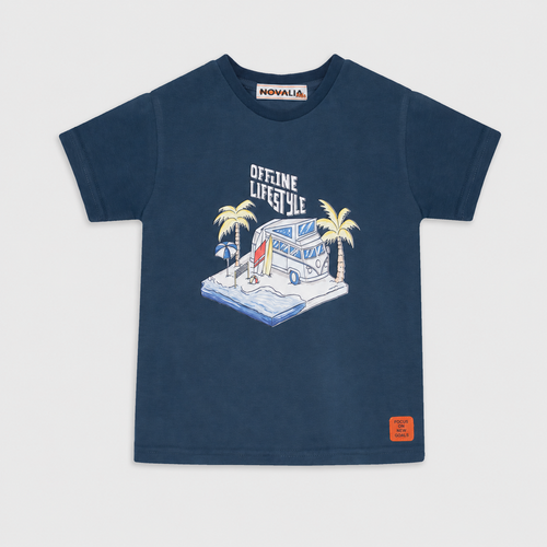 Tricou Baieti Beach Van Petrol - imagine 3