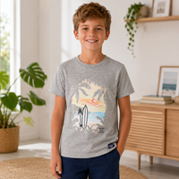Tricou Beach Gri Baieti