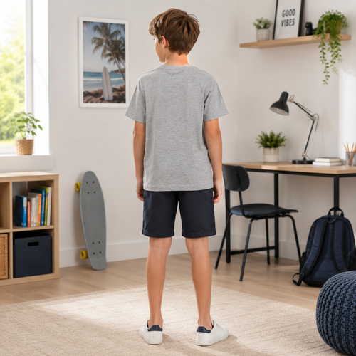 Tricou Beach Gri Baieti - imagine 2
