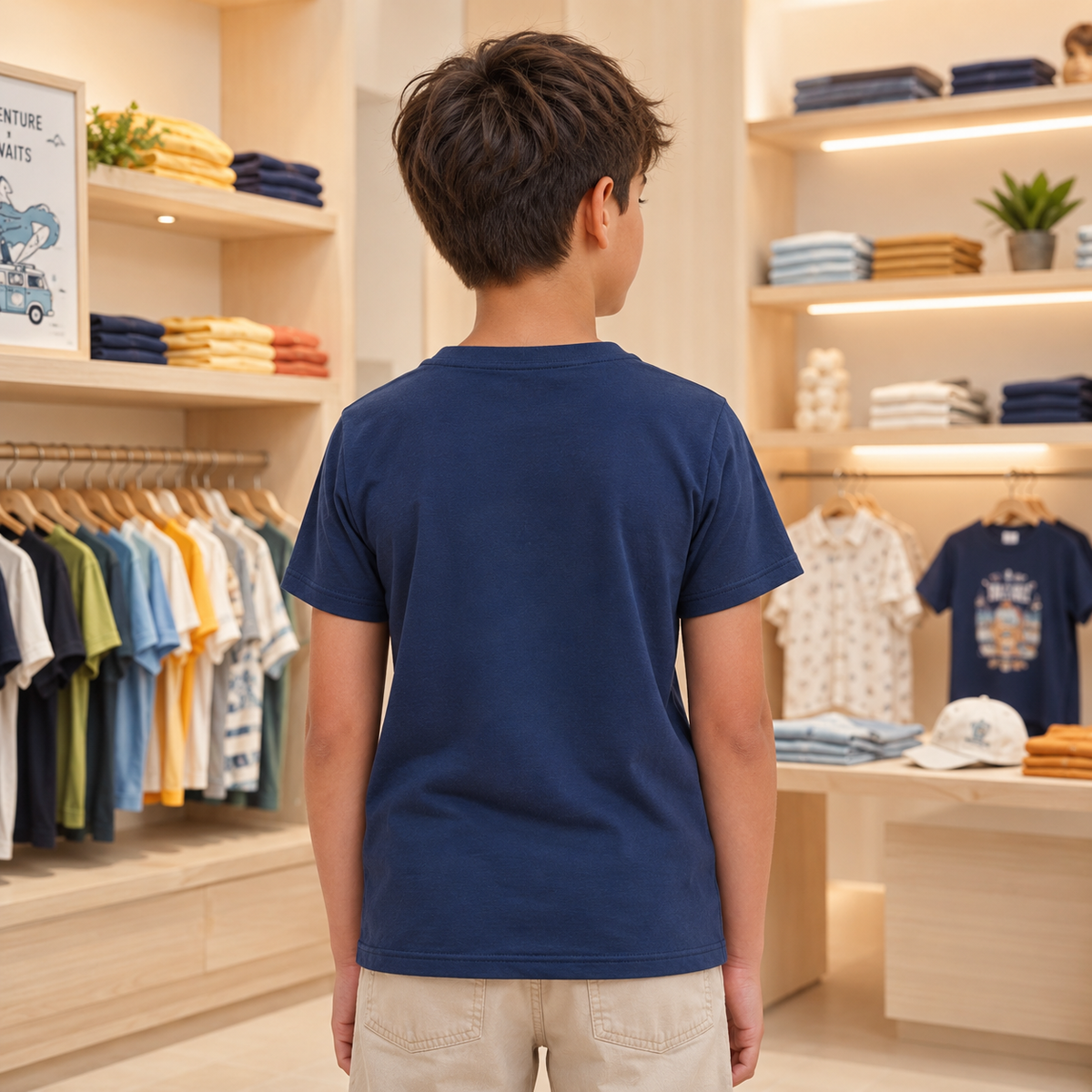 Tricou Beach Navy Baieti