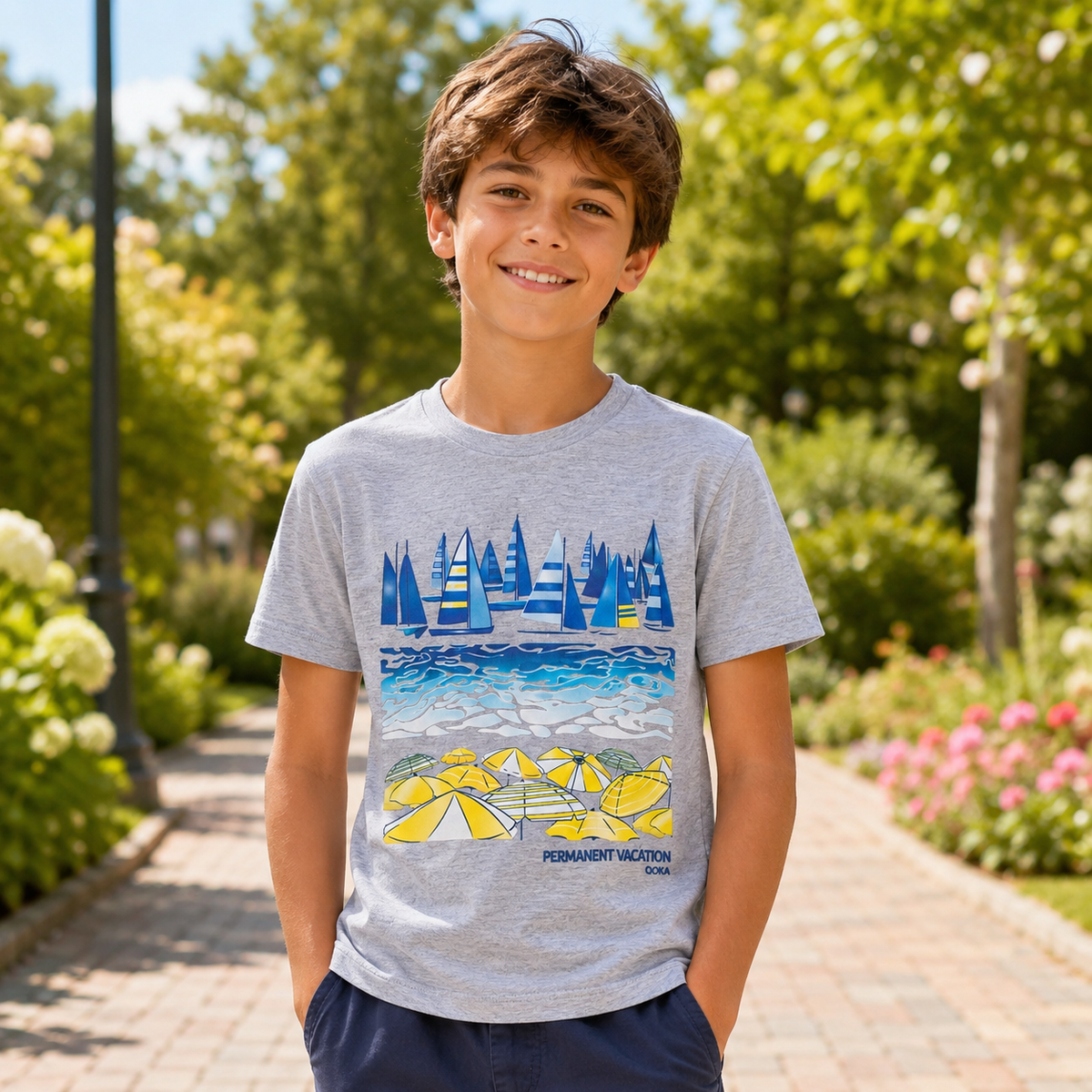 Tricou Baieti Sailor Gri