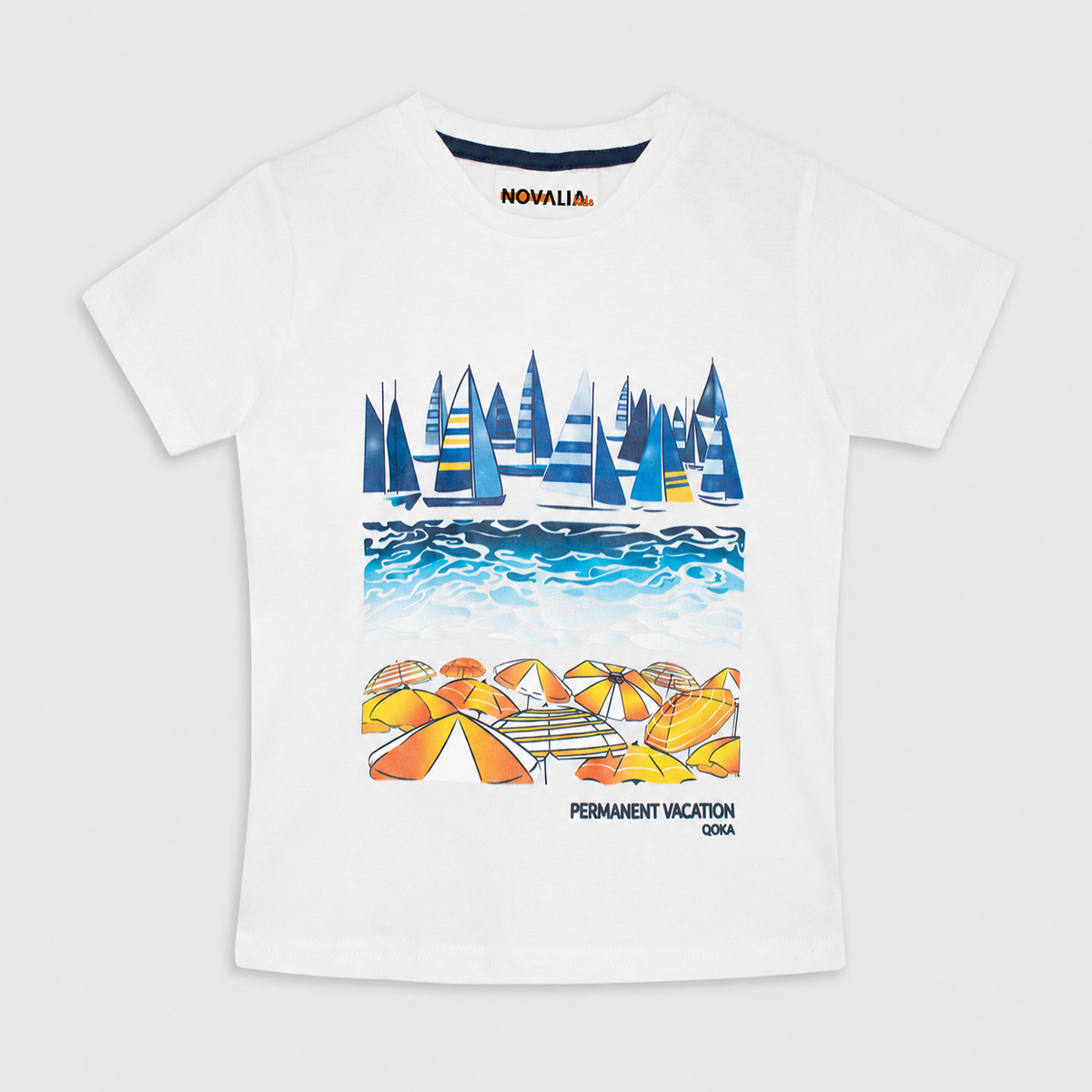 Tricou Baieti Sailor Alb - imagine 3