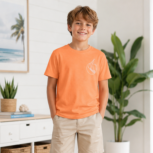 Tricou Boat Orange Baieti