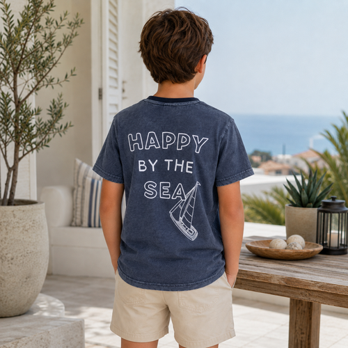 Tricou Boat Navy Baieti - imagine 2