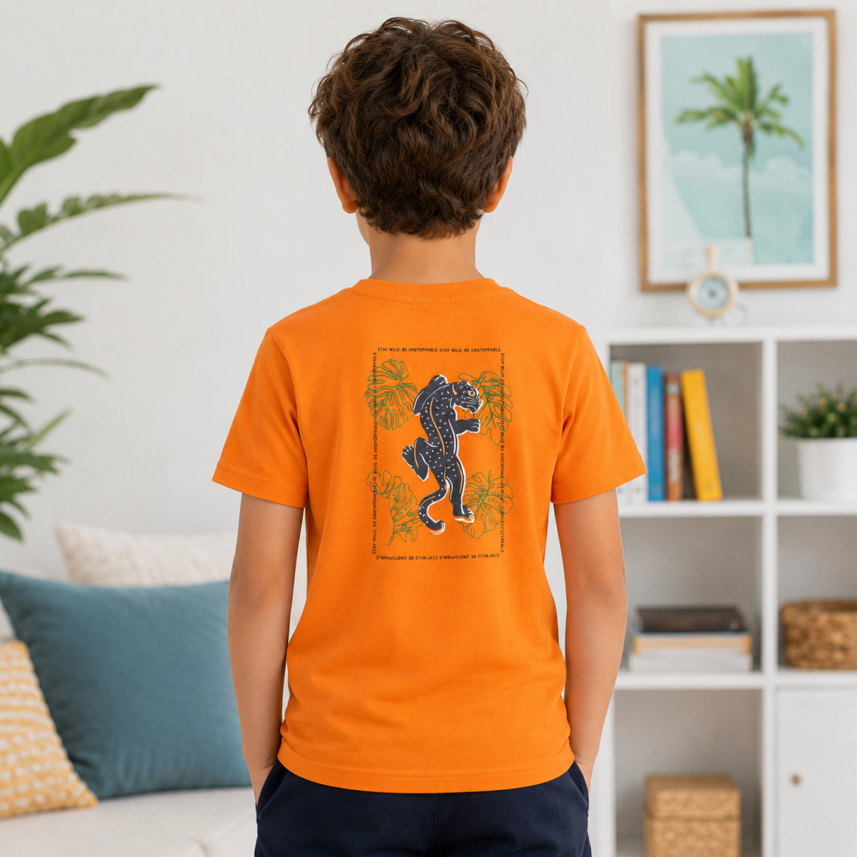 Tricou Pantera Orange Baieti