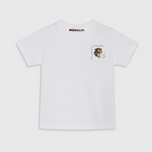 Tricou Pantera Alb Baieti - imagine 3