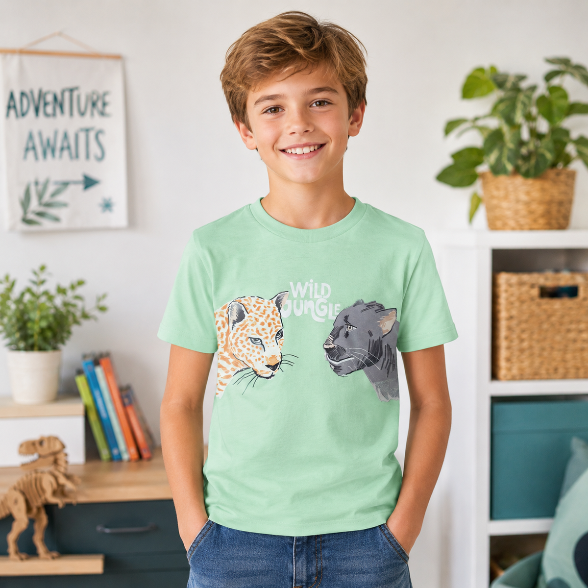 Tricou Wild Menta Baieti