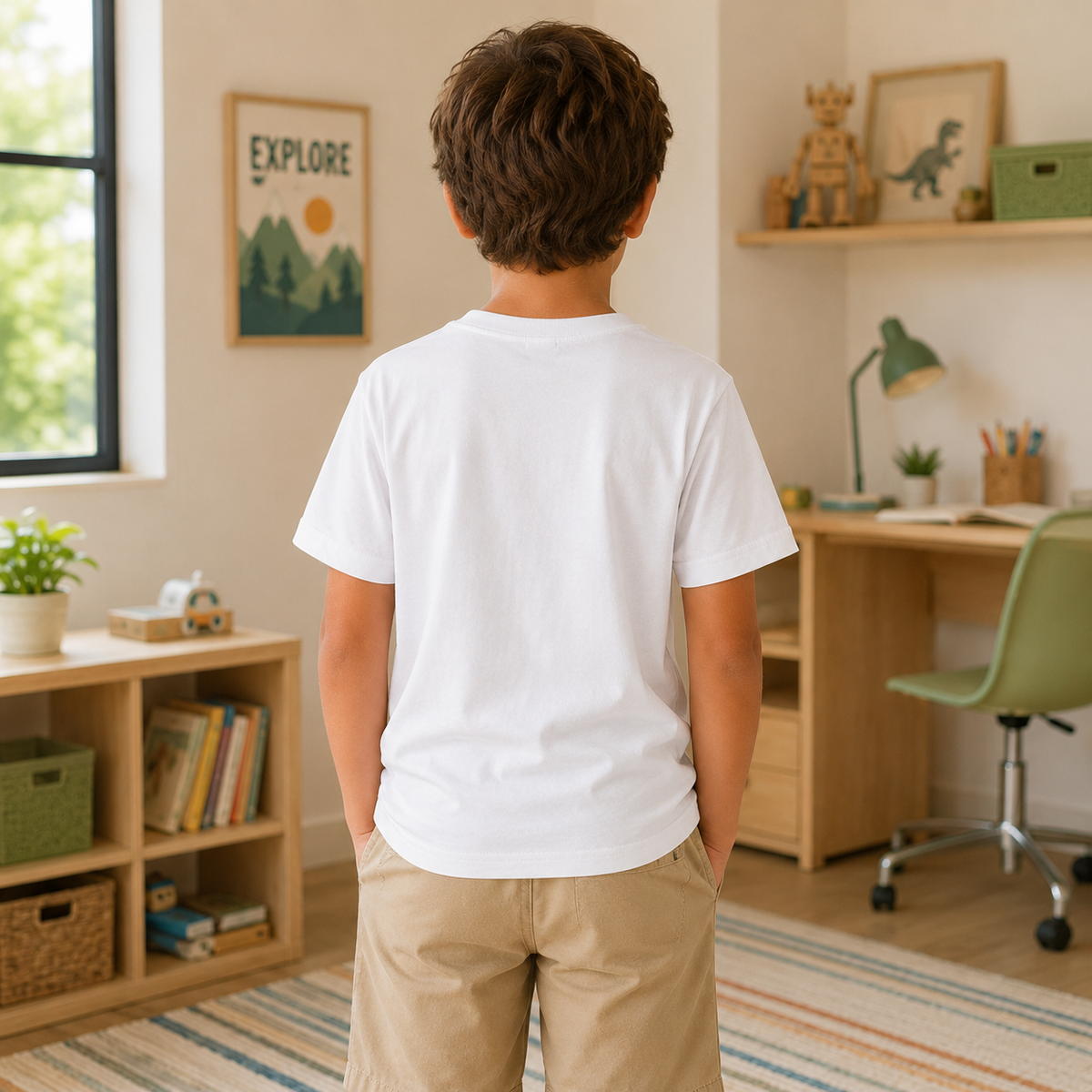 Tricou Baieti Rolling Alb