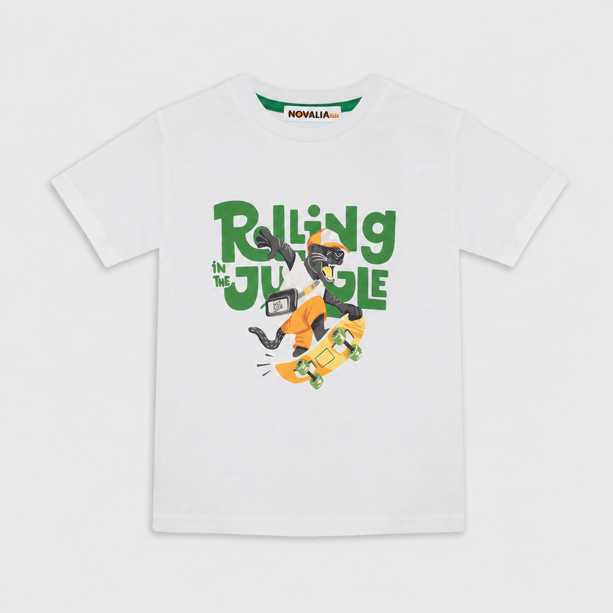 Tricou Baieti Rolling Alb - imagine 3