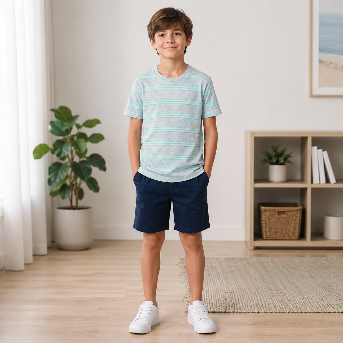 Tricou Stripe Bleo Baieti