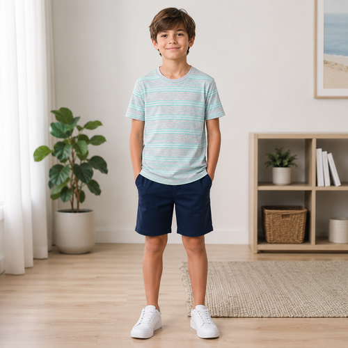Tricou Stripe Bleo Baieti